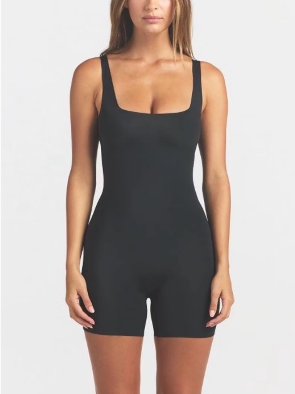 SKIMS power mesh mid-thigh shapewear bodysuit-XS